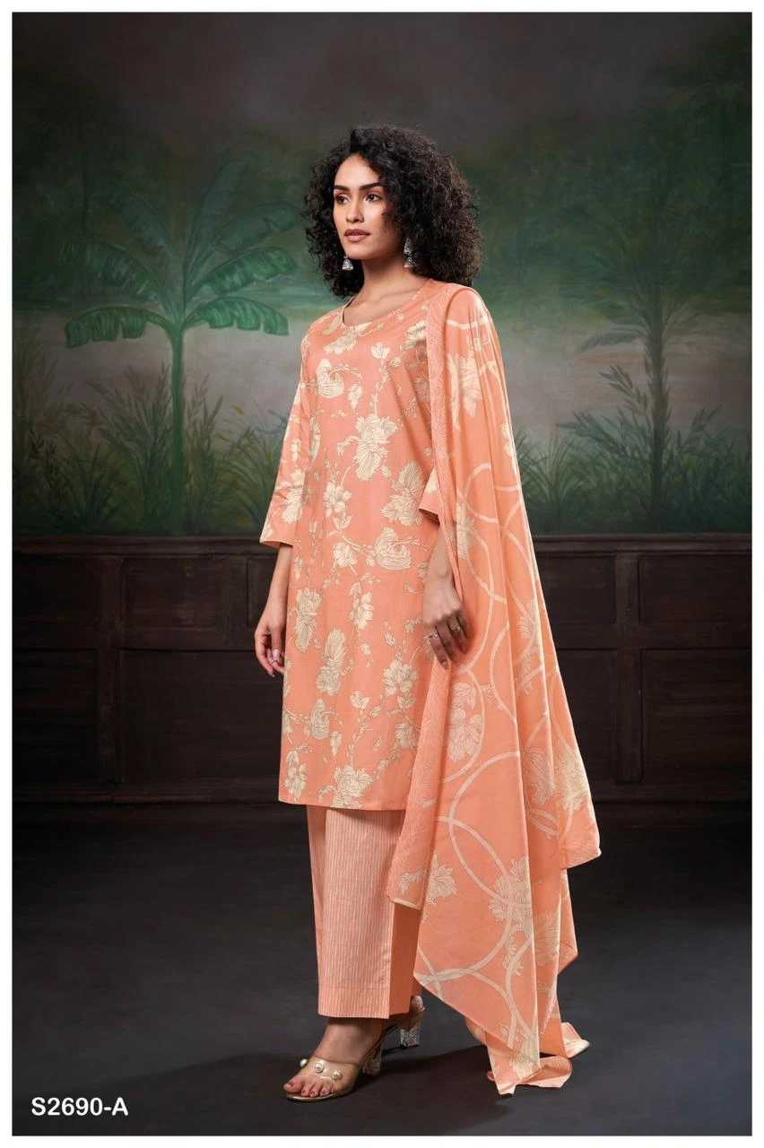 Ganga Misha 2690 Premium Cotton Printed Wholesale Fancy Salwar Suit Catalog — Wholesale Salwar Suits, Ganga wholesale from Surat - Gallery Image 4